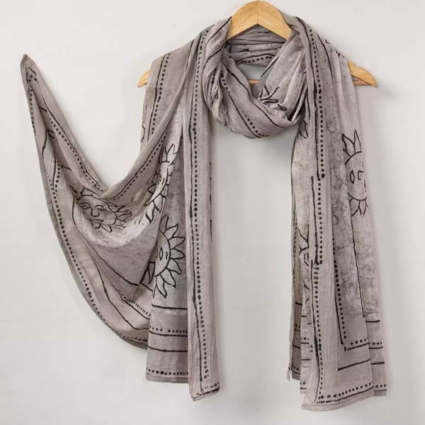 Pure Cotton Hand Block Printed Women's Dupatta