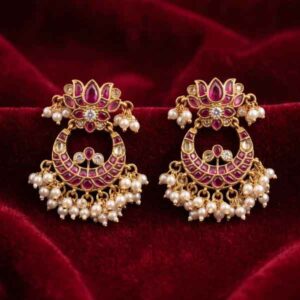 Lotus Kemp Chandbali Earring